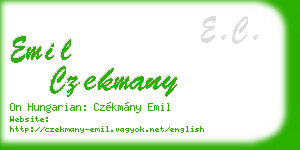 emil czekmany business card